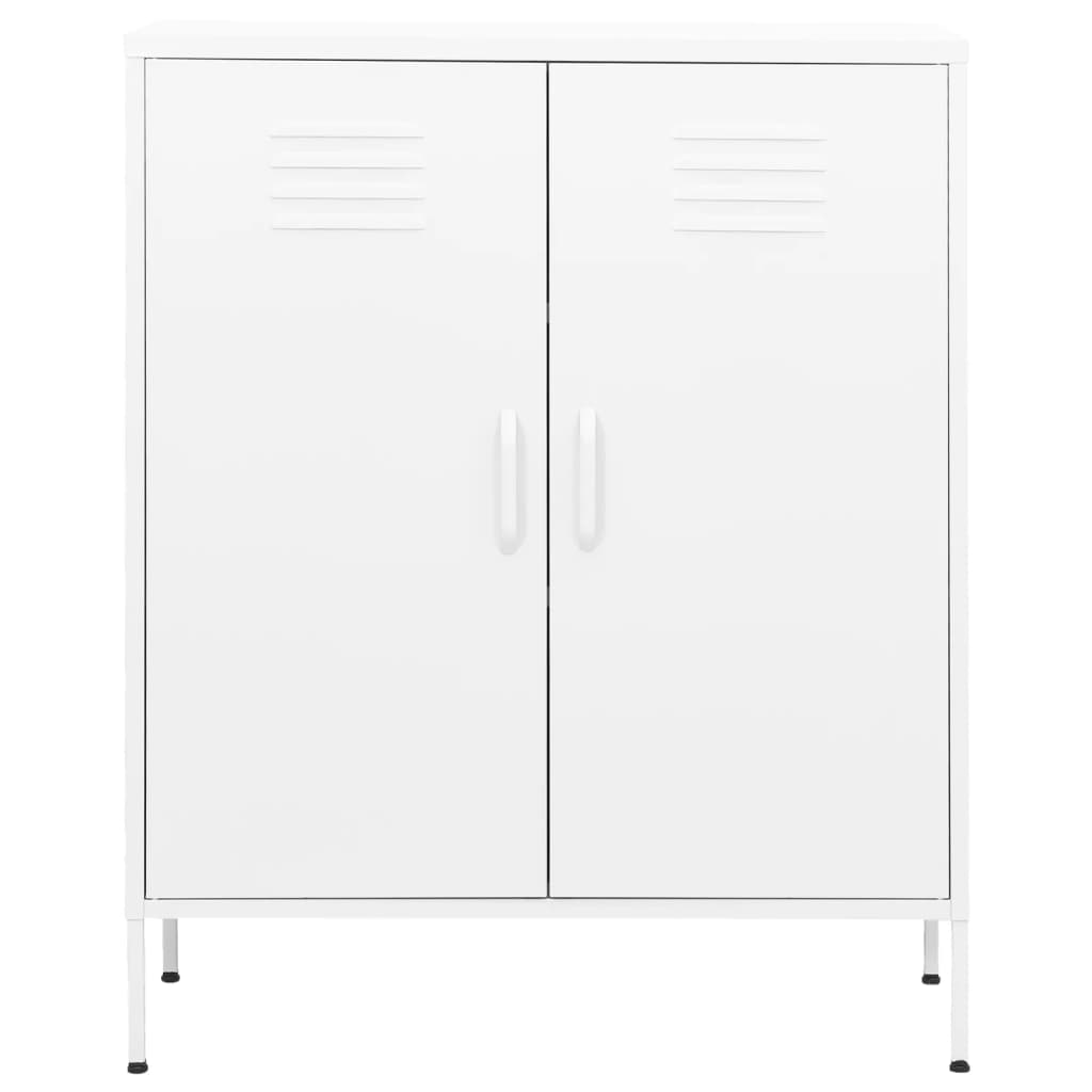Armadietto Bianco 80x35x101,5 cm in Acciaio - homemem39