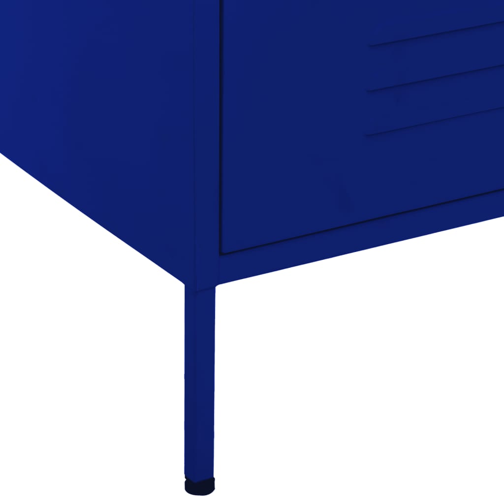 Cassettiera Blu Marino 80x35x101,5 cm in Acciaio - homemem39