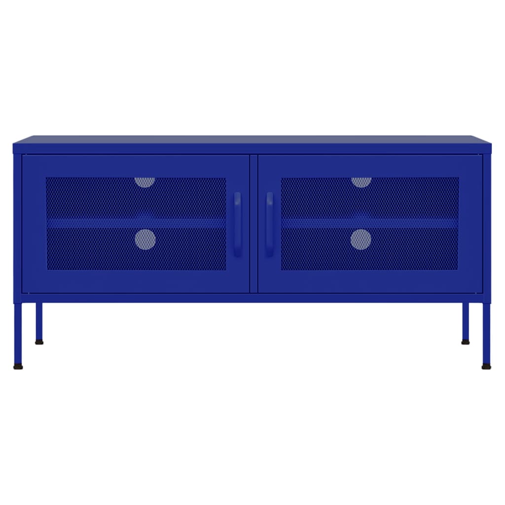 Mobile TV Blu Marino 105x35x50 cm in Acciaio - homemem39