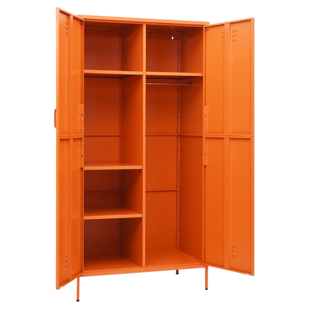 Armadio Arancione 90x50x180 cm in Acciaio - homemem39