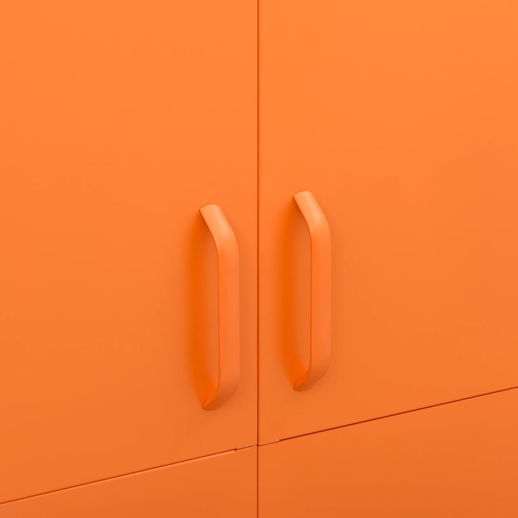 Armadio Arancione 90x50x180 cm in Acciaio - homemem39