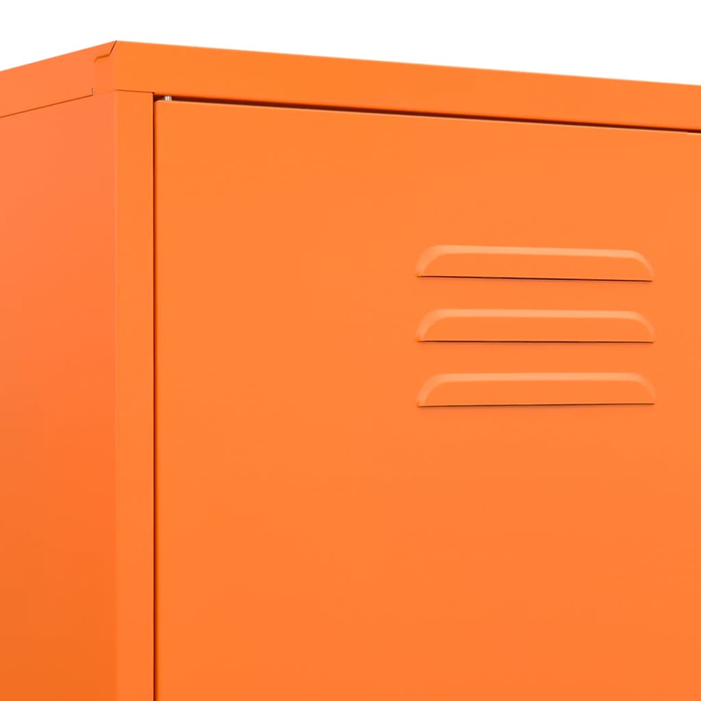 Armadio Arancione 90x50x180 cm in Acciaio - homemem39