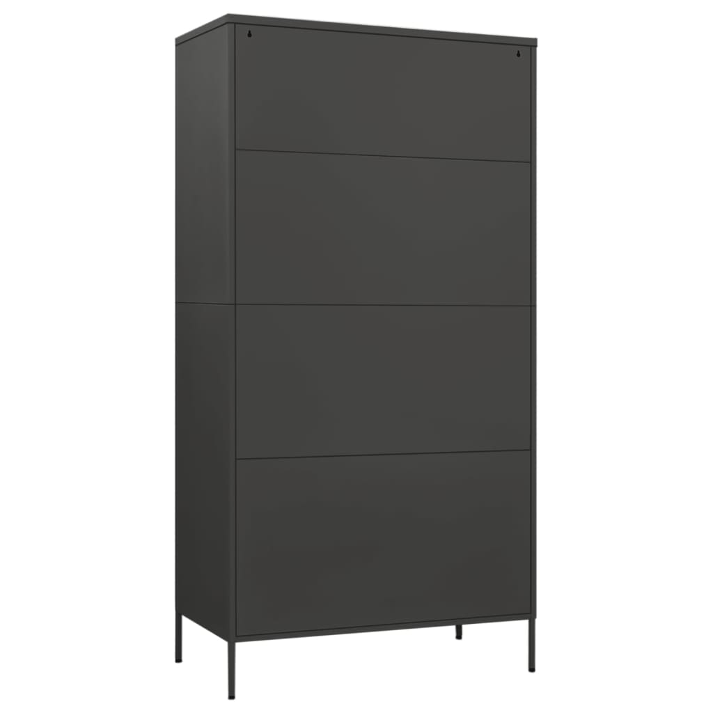 Armadio Antracite 90x50x180 cm in Acciaio - homemem39