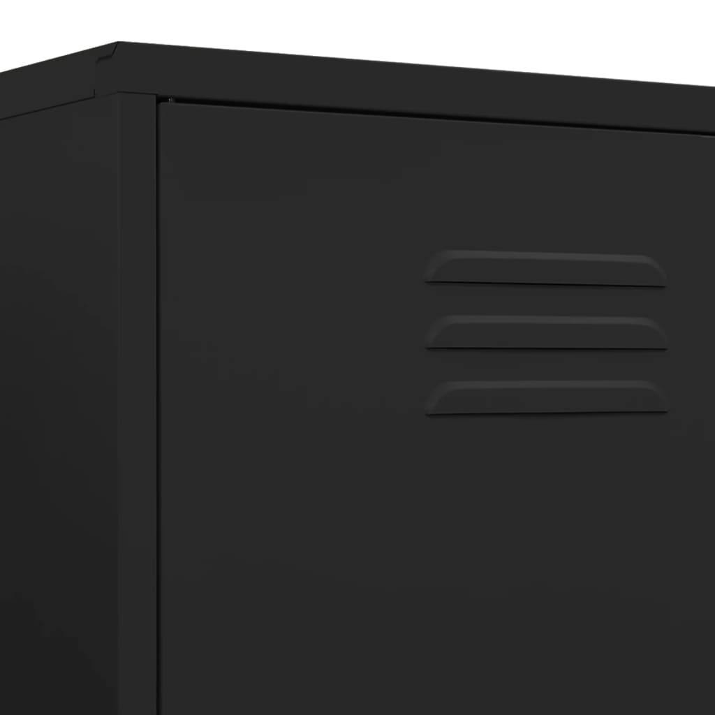 Armadio Nero 90x50x180 cm in Acciaio - homemem39