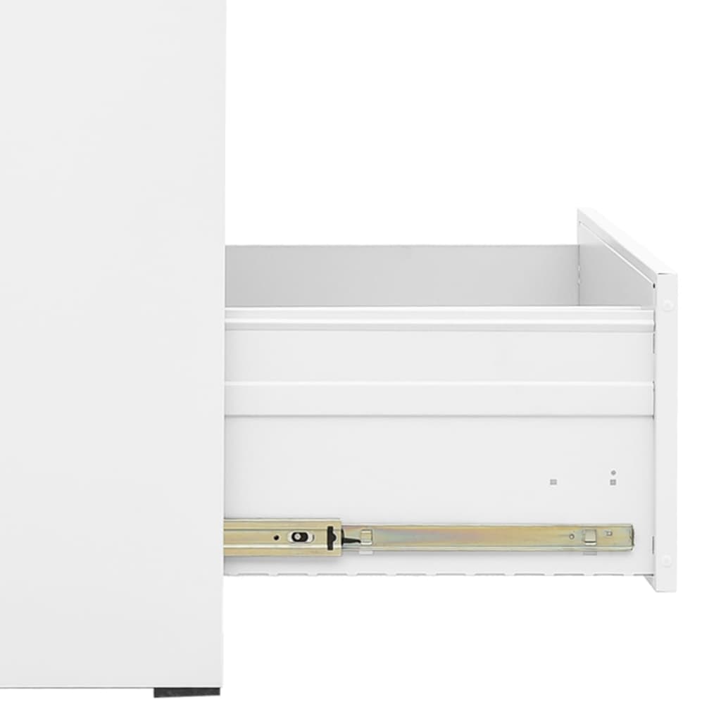 Armadio Classificatore Bianco 46x62x133 cm in Acciaio - homemem39