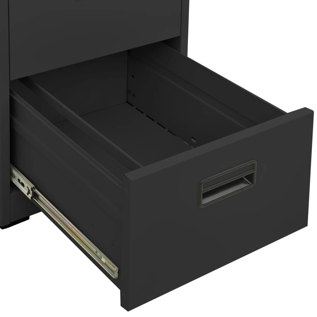 Armadio Classificatore Antracite 46x62x133 cm in Acciaio - homemem39