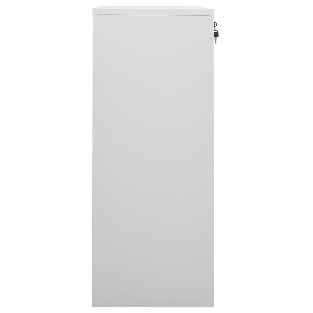 Armadio per Ufficio Grigio Chiaro 90x40x102 cm in Acciaio - homemem39