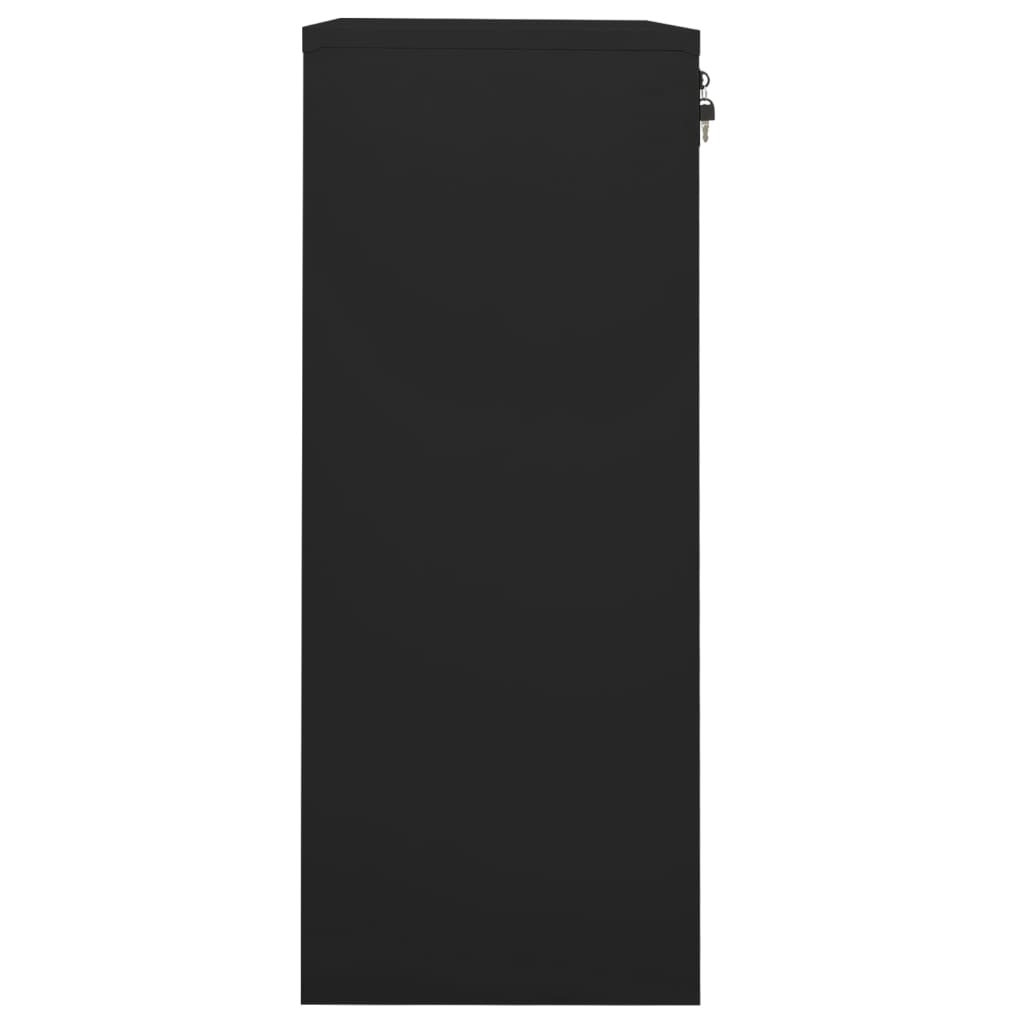 Armadio per Ufficio Nero 90x40x102 cm in Acciaio - homemem39