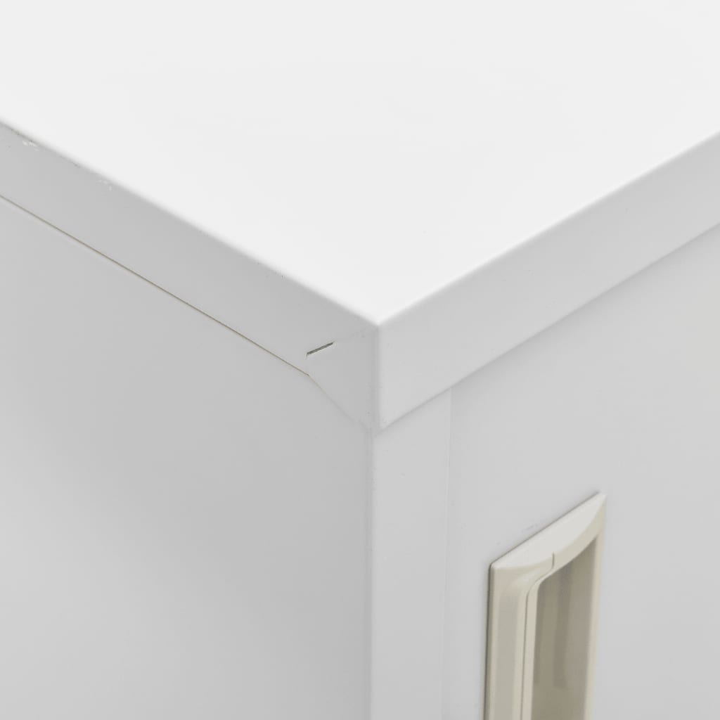Armadietto con Chiave Grigio Chiaro 90x45x92,5 cm in Acciaio - homemem39