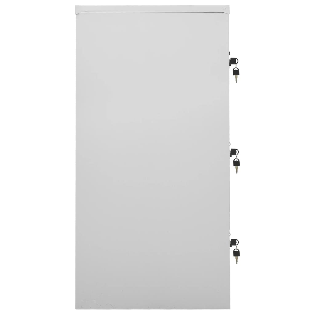 Armadietto con Chiave Grigio Chiaro e Blu 90x45x92,5 cm Acciaio - homemem39