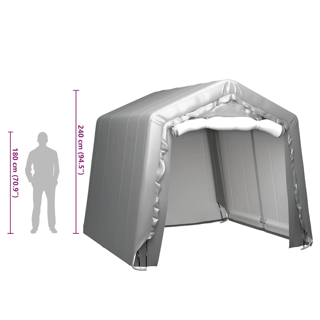 Tenda Capannone 240x240 cm in Acciaio Grigio | homemem39