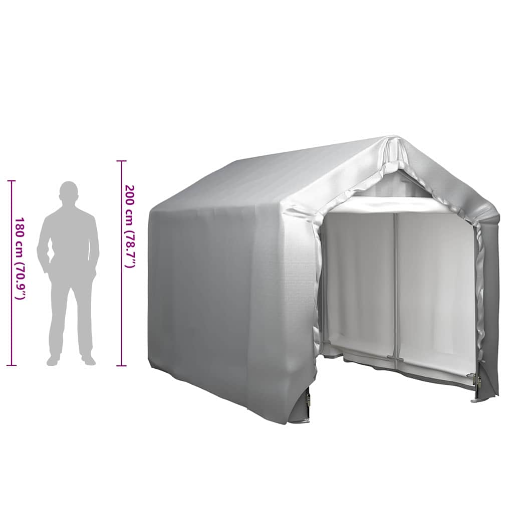 Tenda Capannone 180x300 cm in Acciaio Grigio | homemem39