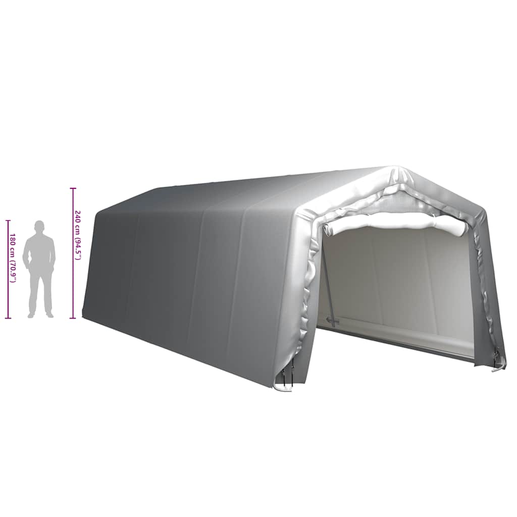 Tenda Capannone 300x900 cm Grigio Acciaio