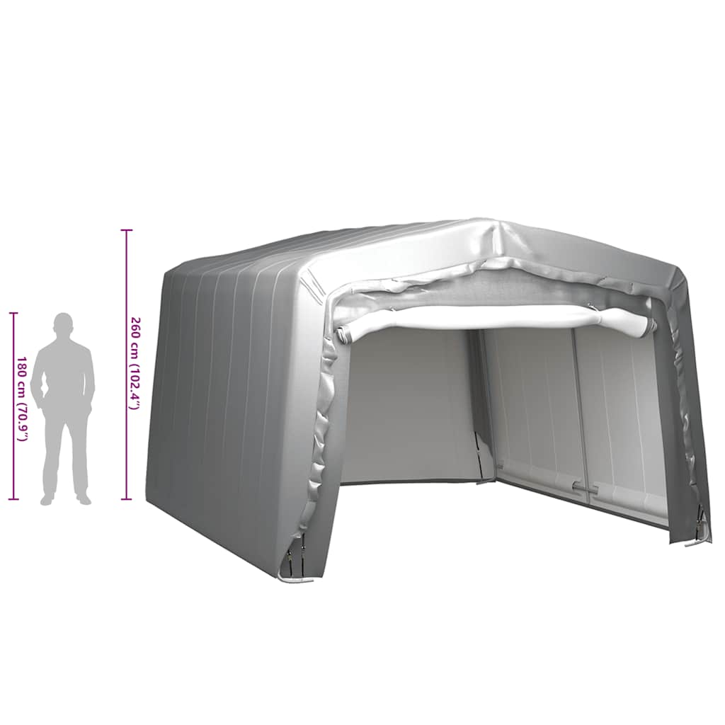 Tenda Capannone 370x370 cm Grigio Acciaio | homemem39