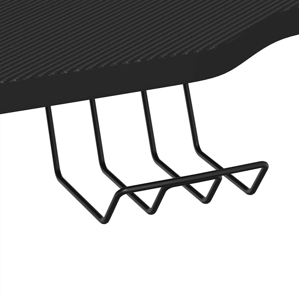 Scrivania da Gaming con Gambe a K Nera 110x60x75 cm - homemem39