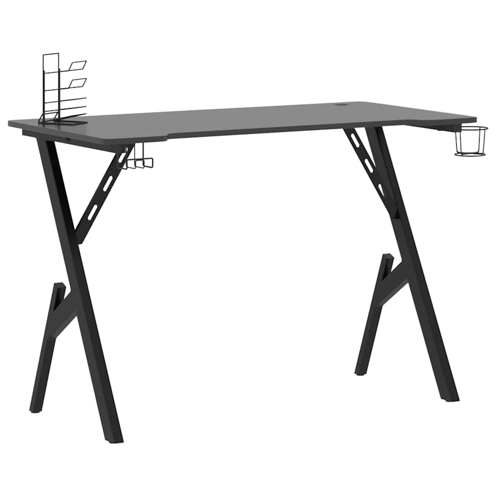 Scrivania da Gaming con Gambe a Y Nera 110x60x75 cm - homemem39
