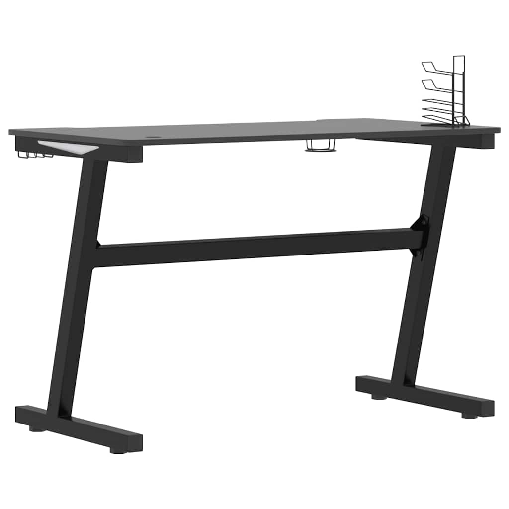Scrivania da Gaming con LED e Gambe a Z Nera 110x60x75 cm - homemem39