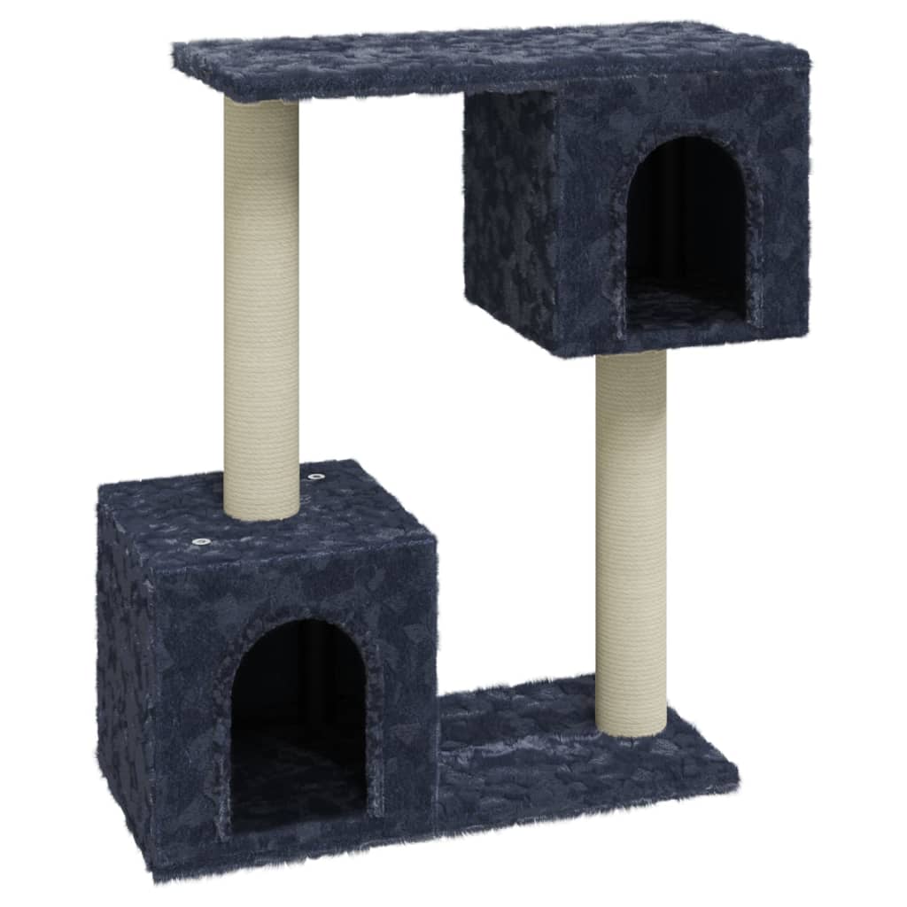 Albero per Gatti con Tiragraffi in Sisal Grigio Scuro 60 cm - homemem39