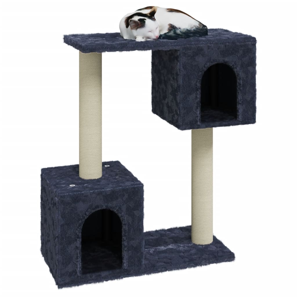 Albero per Gatti con Tiragraffi in Sisal Grigio Scuro 60 cm - homemem39