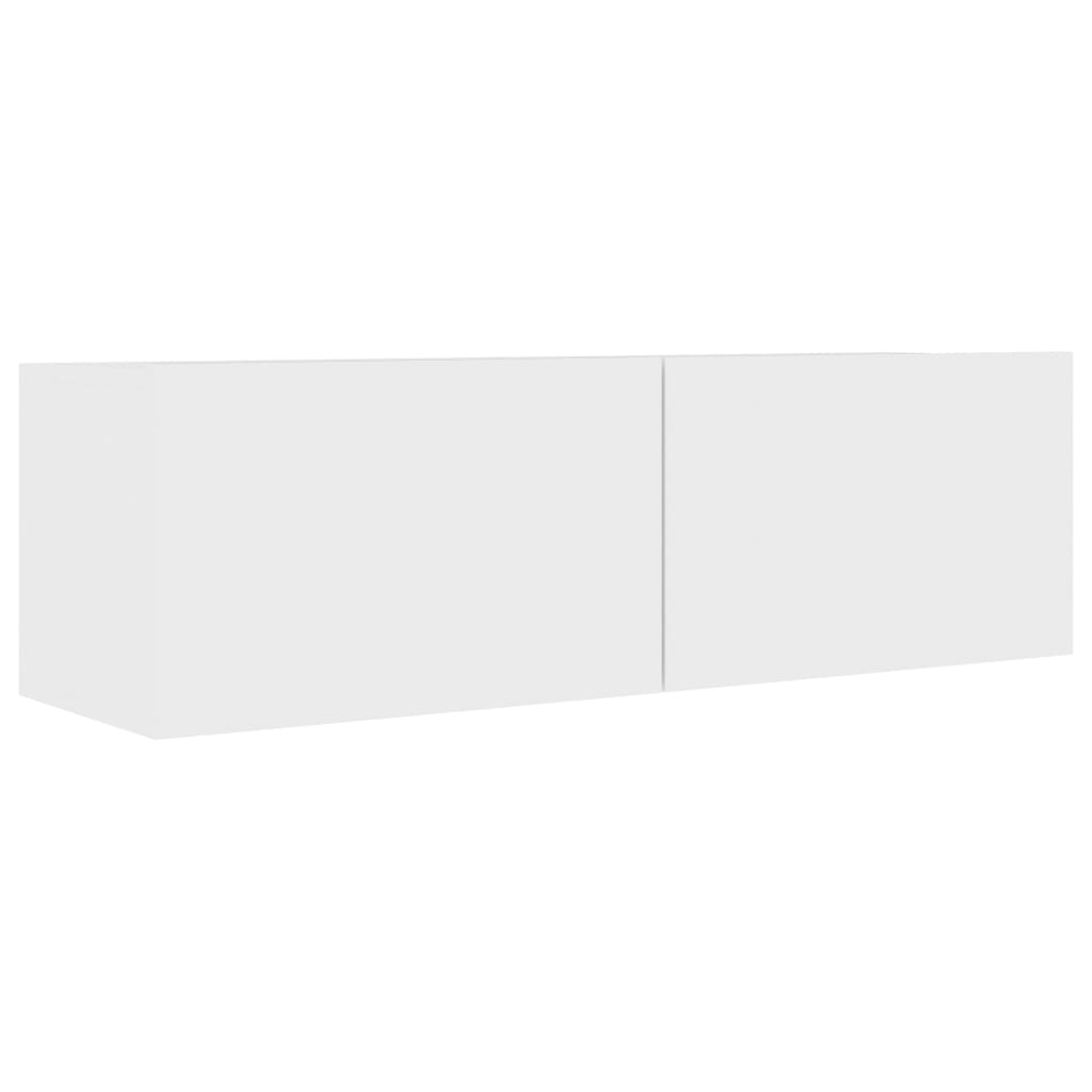 Mobili Porta TV 4 pz Bianchi 100x30x30 cm in Legno Multistrato - homemem39