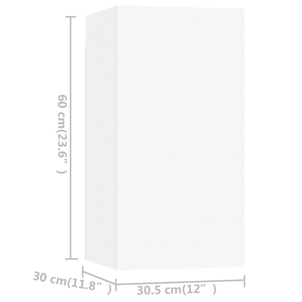 Set di Mobili Porta TV 4 pz Bianco in Legno Multistrato