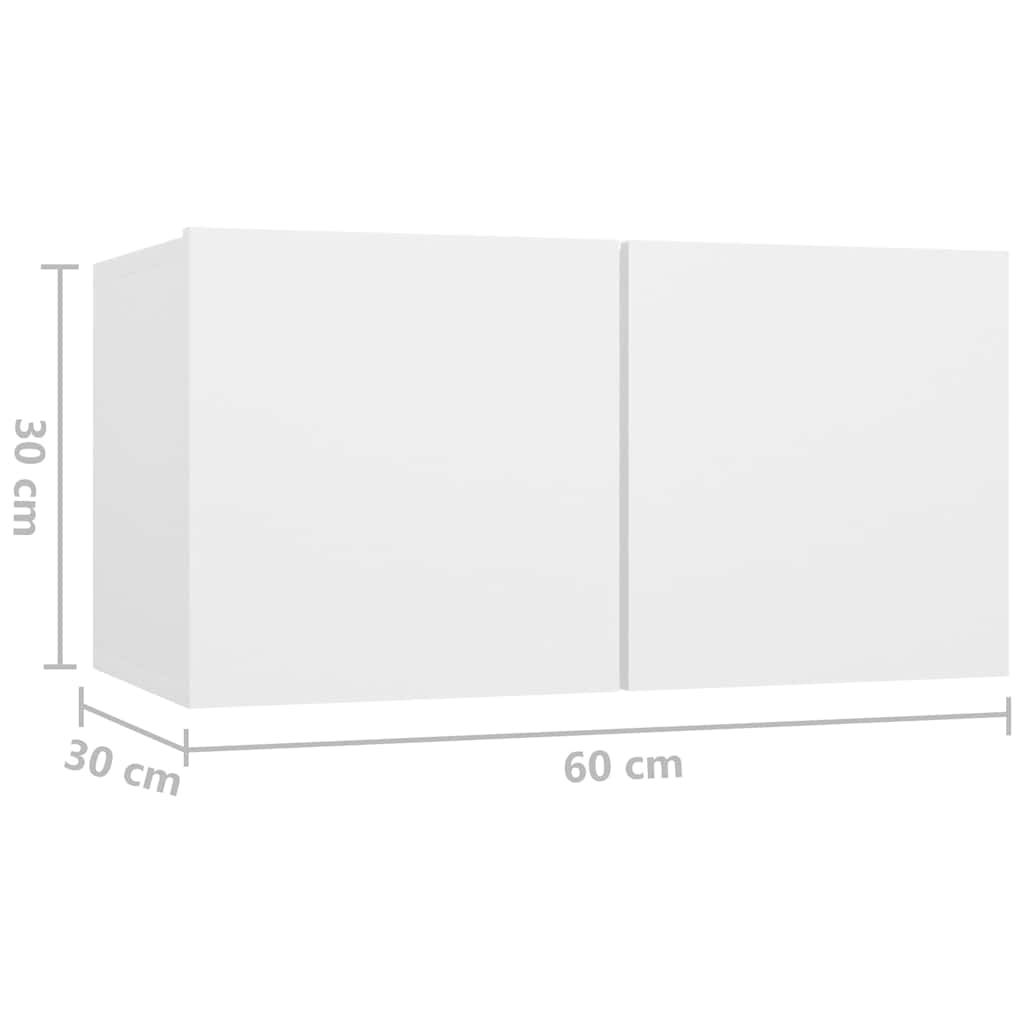 Set Mobili Porta TV 7 pz Bianco in Legno Multistrato | homemem39
