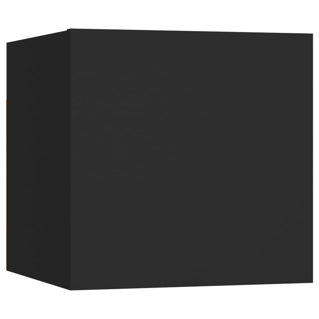 Comodini Neri 2 pz 30,5x30x30 cm in Truciolato - homemem39