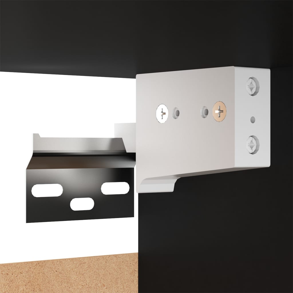Comodini Neri 2 pz 30,5x30x30 cm in Truciolato - homemem39