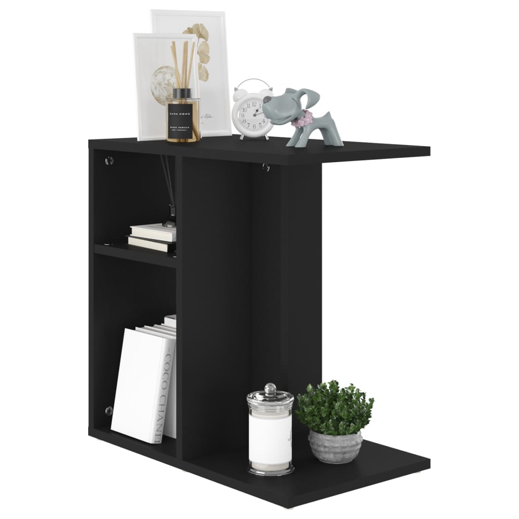Tavolino Nero 50x30x50 cm in Legno Multistrato - homemem39