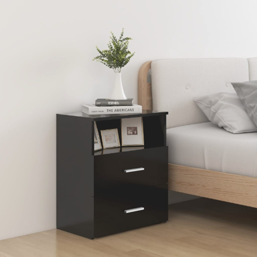 Comodino Nero 50x32x60 cm - homemem39