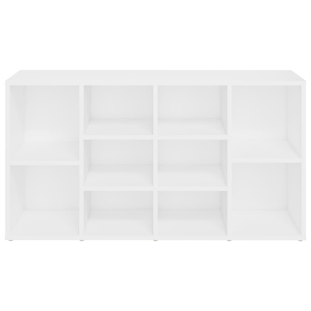 Scarpiera con Panchina Bianco 103x30x55 cm in Multistrato - homemem39