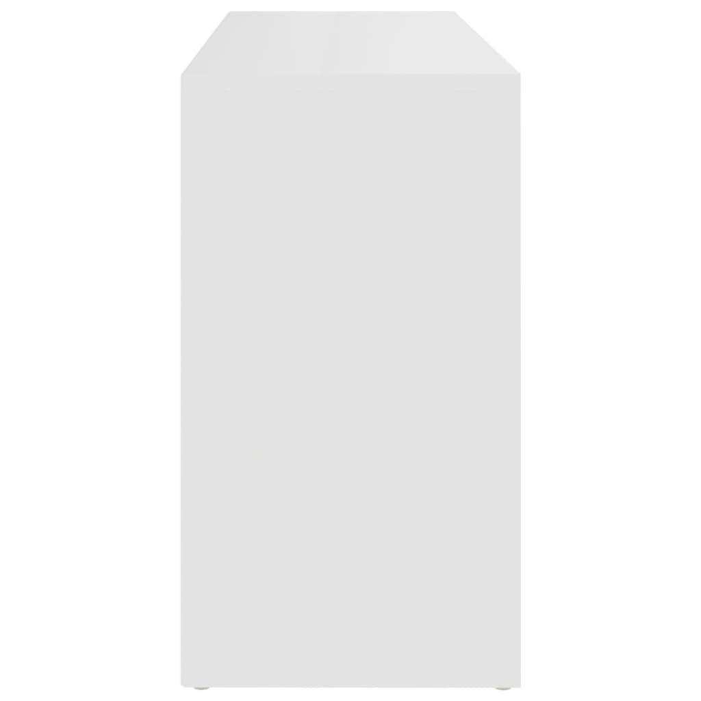 Scarpiera con Panchina Bianco 103x30x55 cm in Multistrato - homemem39