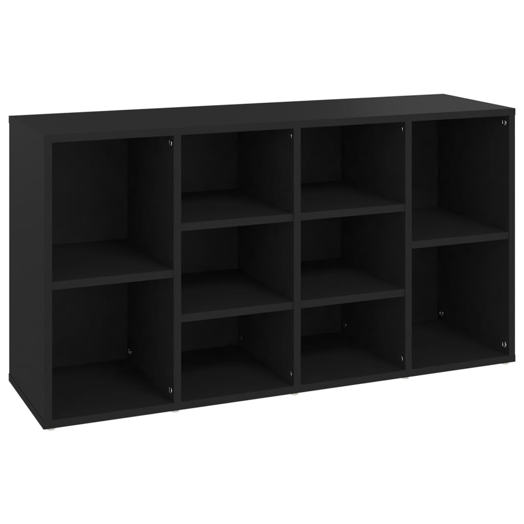 Scarpiera con Panchina Nera 103x30x55 cm Legno Multistrato - homemem39