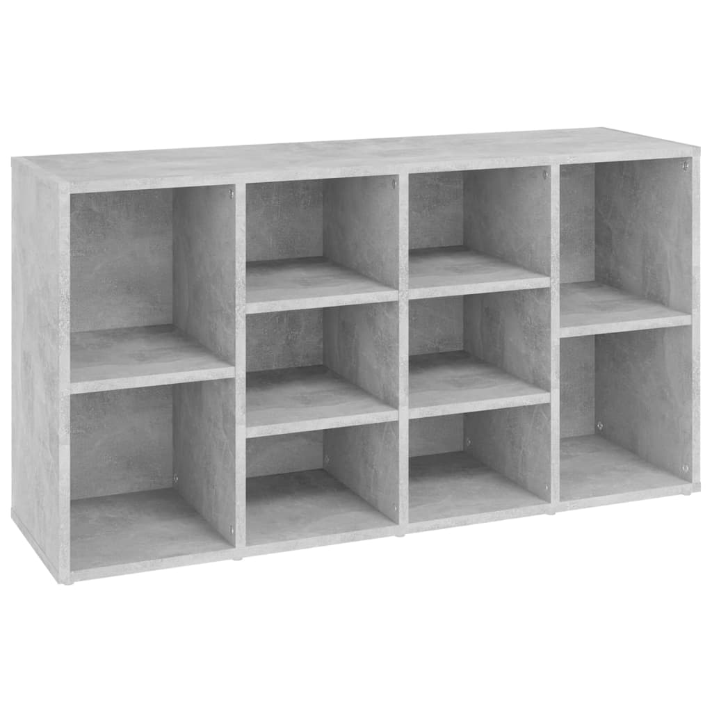 Scarpiera con Panchina Grigio Cemento 103x30x55cm Multistrato - homemem39