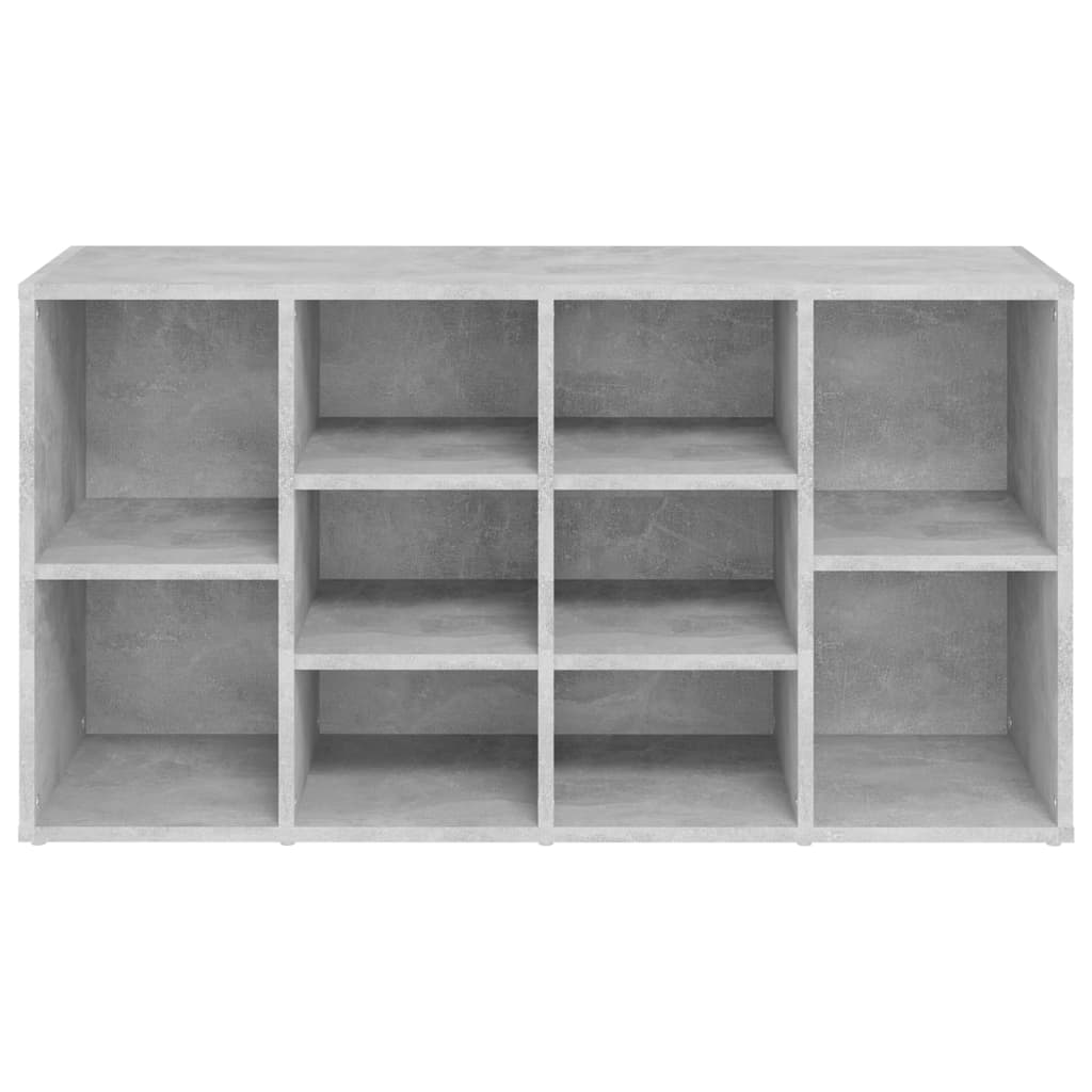 Scarpiera con Panchina Grigio Cemento 103x30x55cm Multistrato - homemem39