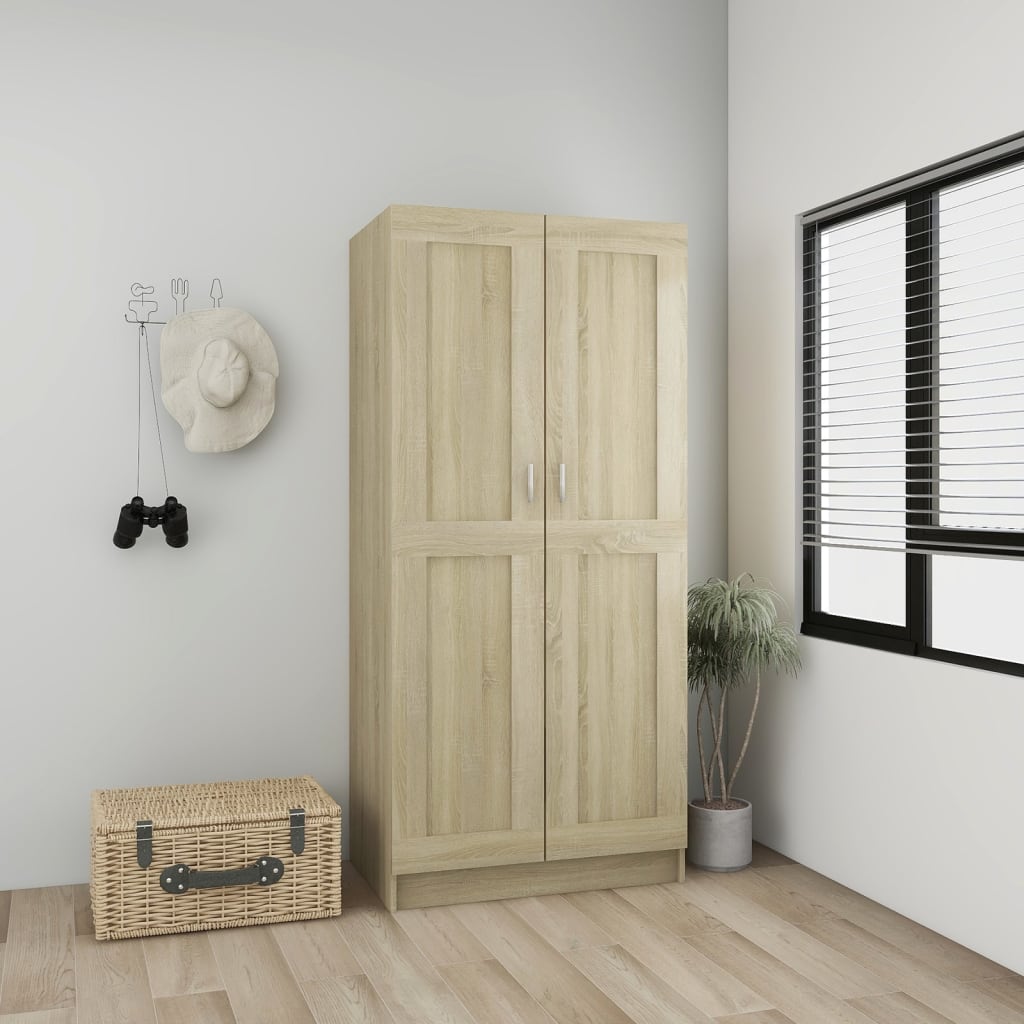 Armadio Rovere Sonoma 82,5x51,5x180 cm in Legno Multistrato - homemem39