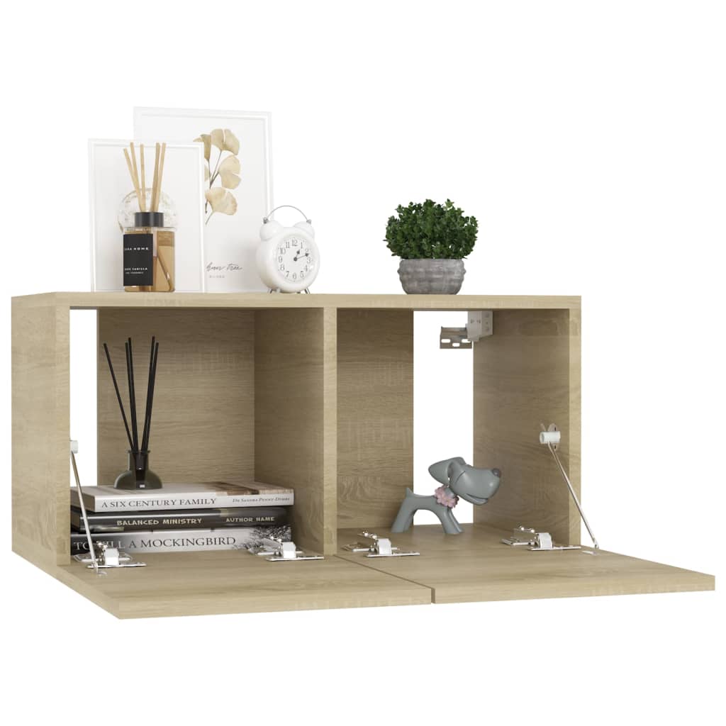 Mobile Porta TV Pensile Rovere Sonoma 60x30x30 cm - homemem39