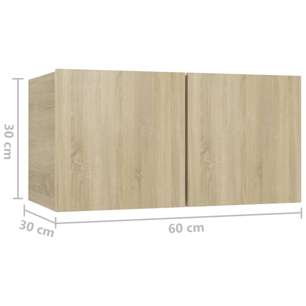 Mobile Porta TV Pensile Rovere Sonoma 60x30x30 cm - homemem39