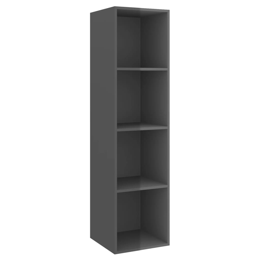 Set Mobile TV 4 pz Grigio Lucido in Truciolato - homemem39