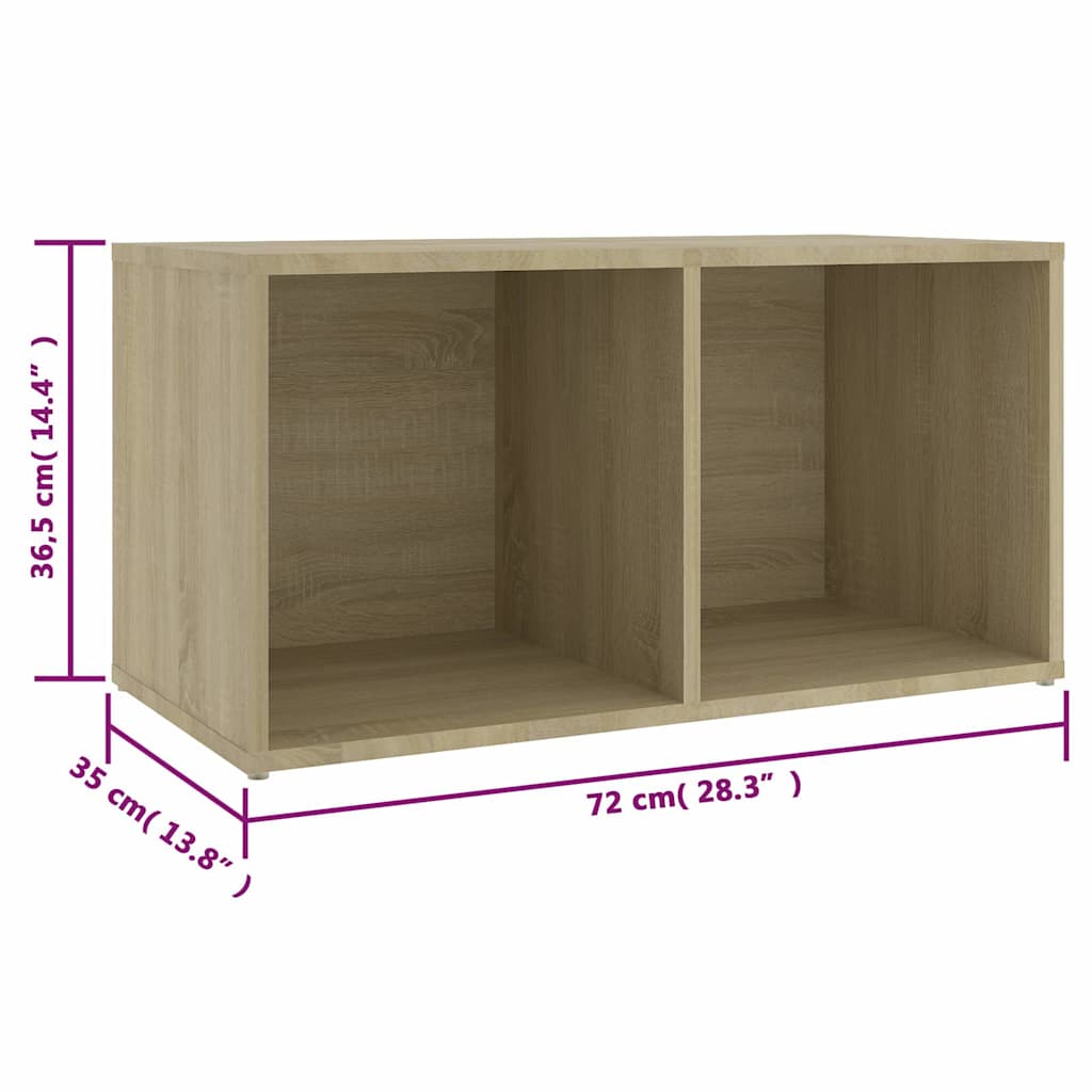 Mobili TV 2 pz Rovere Sonoma 72x35x36,5 cm in Legno Multistrato