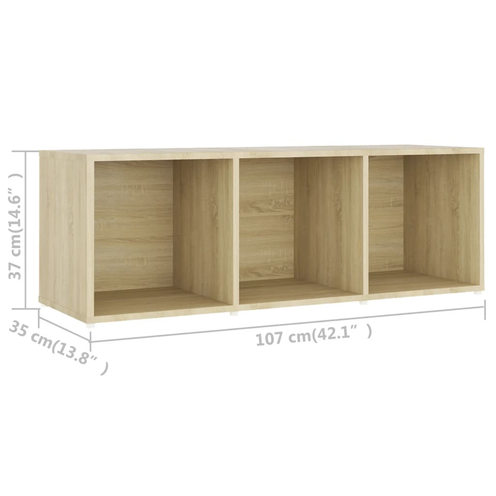 Mobili TV 2 pz Rovere Sonoma 107x35x37 cm in Legno Multistrato - homemem39