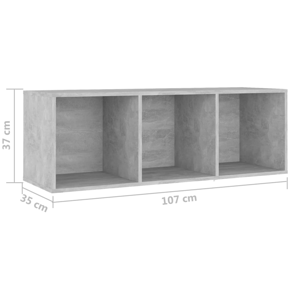 Mobili TV 4 pz Grigio Cemento 107x35x37 cm in Legno Multistrato - homemem39