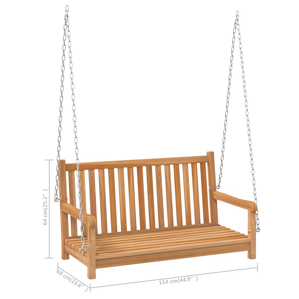 Dondolo da Giardino in Legno Massello di Teak 114x60x64 cm | homemem39