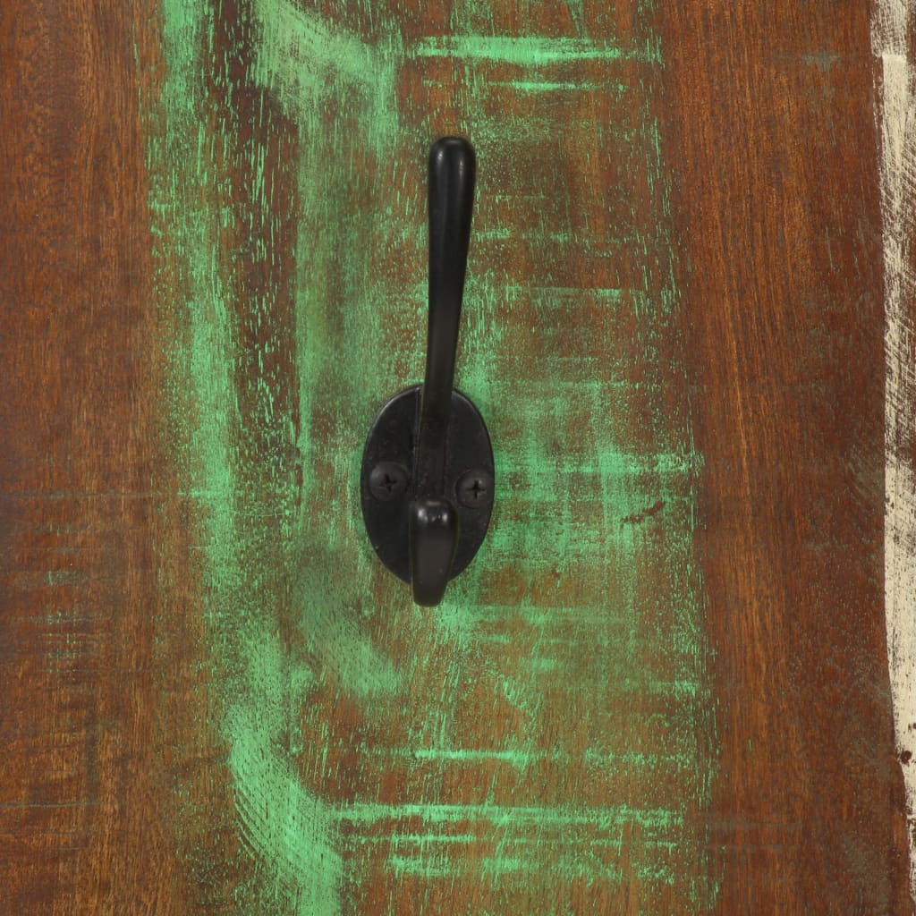 Appendiabiti a Parete 2pz 36x3x110cm Legno Massello di Recupero - homemem39
