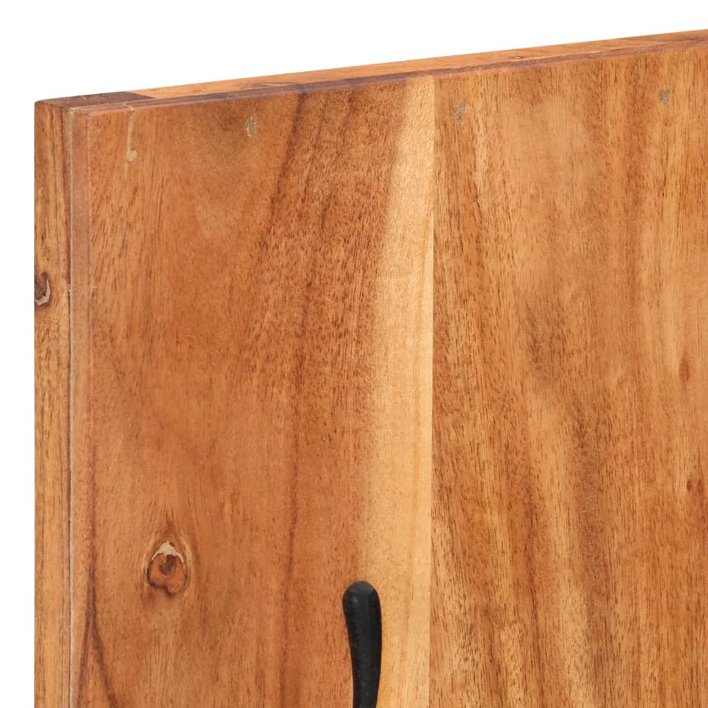 Appendiabiti a Parete 2 pz 36x3x110cm Legno Massello di Acacia - homemem39