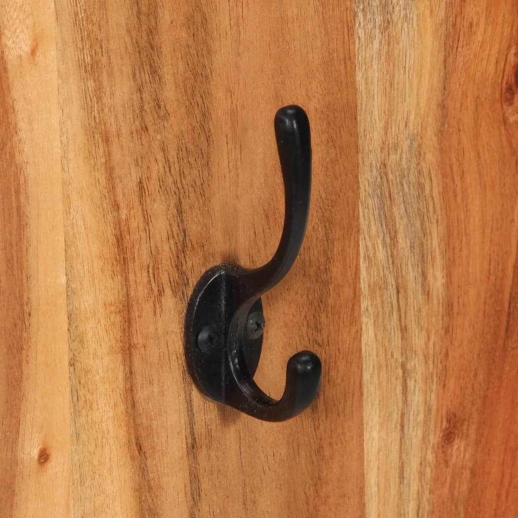 Appendiabiti a Parete 2 pz 36x3x110cm Legno Massello di Acacia - homemem39