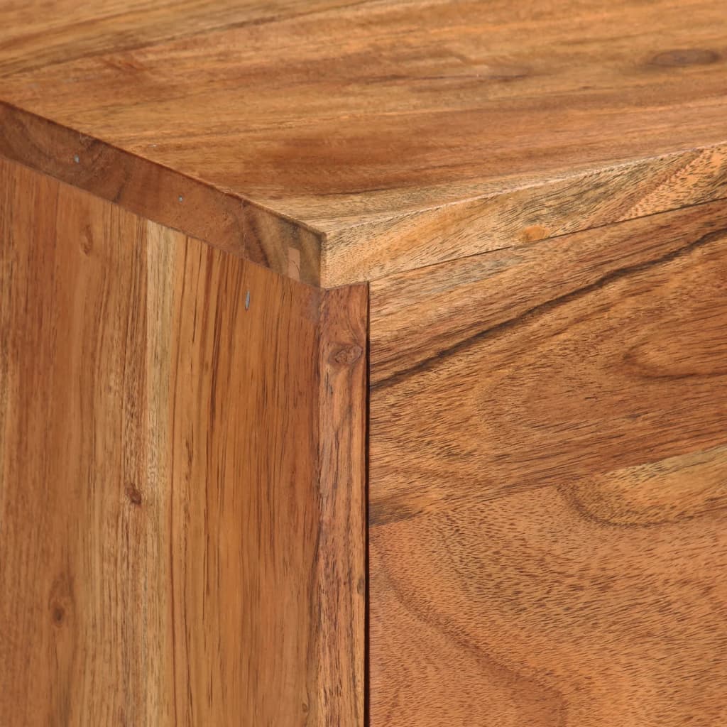 Honey Brown and Gray TV Cabinet 110x30x50cm in Acacia Wood