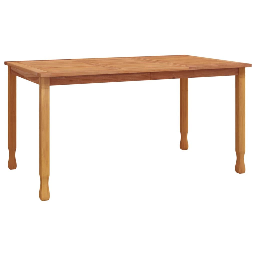Tavolo da Pranzo da Giardino 150x90x75cm Legno Massello di Teak - homemem39