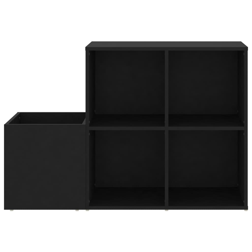 Scarpiera da Ingresso Nera 105x35,5x70cm in Legno Multistrato - homemem39
