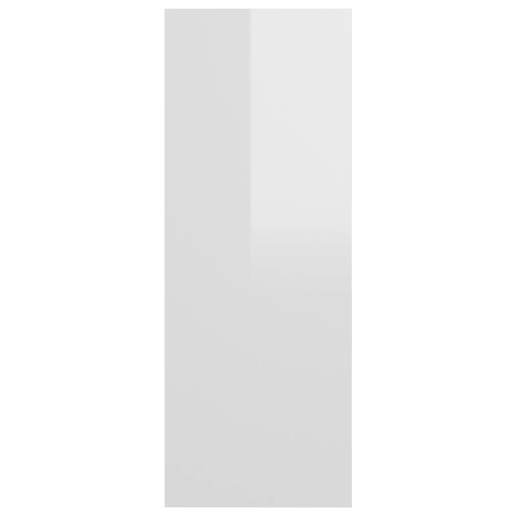 Tavolino Consolle Bianco Lucido 105x30x80 cm Legno Multistrato - homemem39